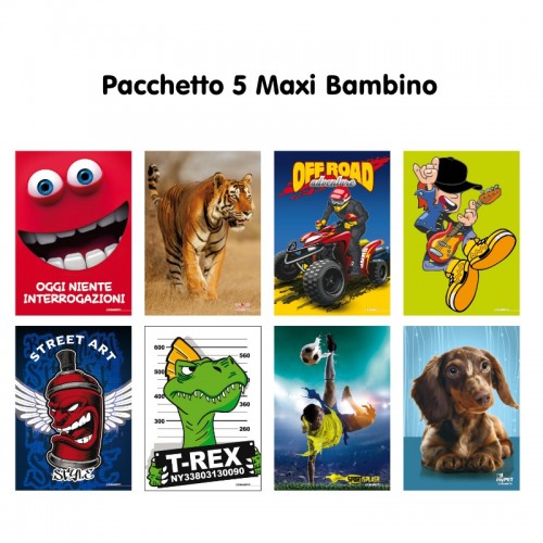 Maxi B pacco 5 pezzi copertine Bambino