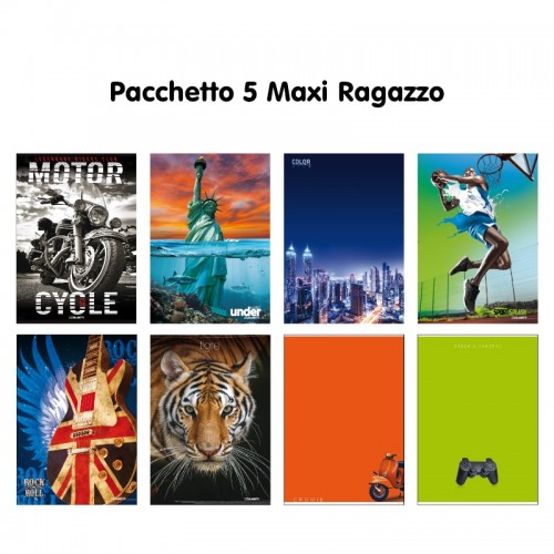 Maxi C pacco 5 pezzi copertine Ragazzo